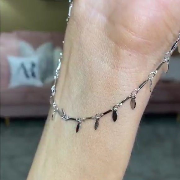 Hespera Sequin Simple Everyday Chain White Gold 18” NEW - Picture 7 of 7